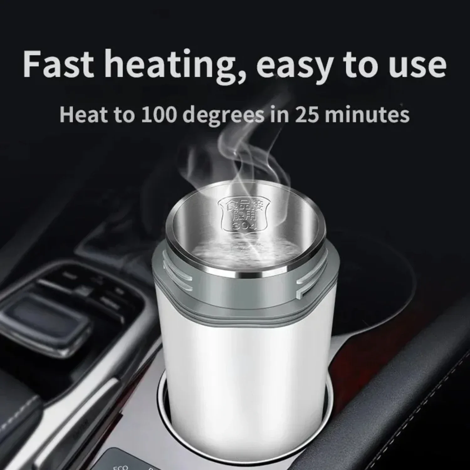 Portable High Power Leak-proof Design 12V Car Kettle Water Boiler with Safety Valve for Fast Heating - Efficient and Convenient