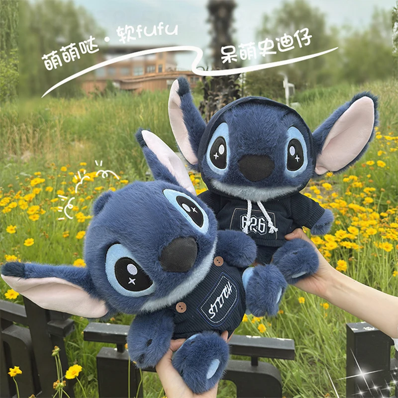 

Kawaii Disney плюшевая игрушка стежка кукла с комбинезоном с капюшоном милые мягкие игрушки для детей подарок на день рождения мягкая приятная кукла