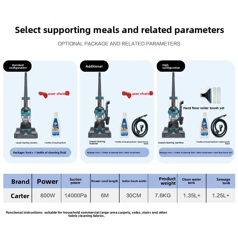 Машина для чистки ковровых полов 3 в 1, коммерческая домашняя сухая стирка