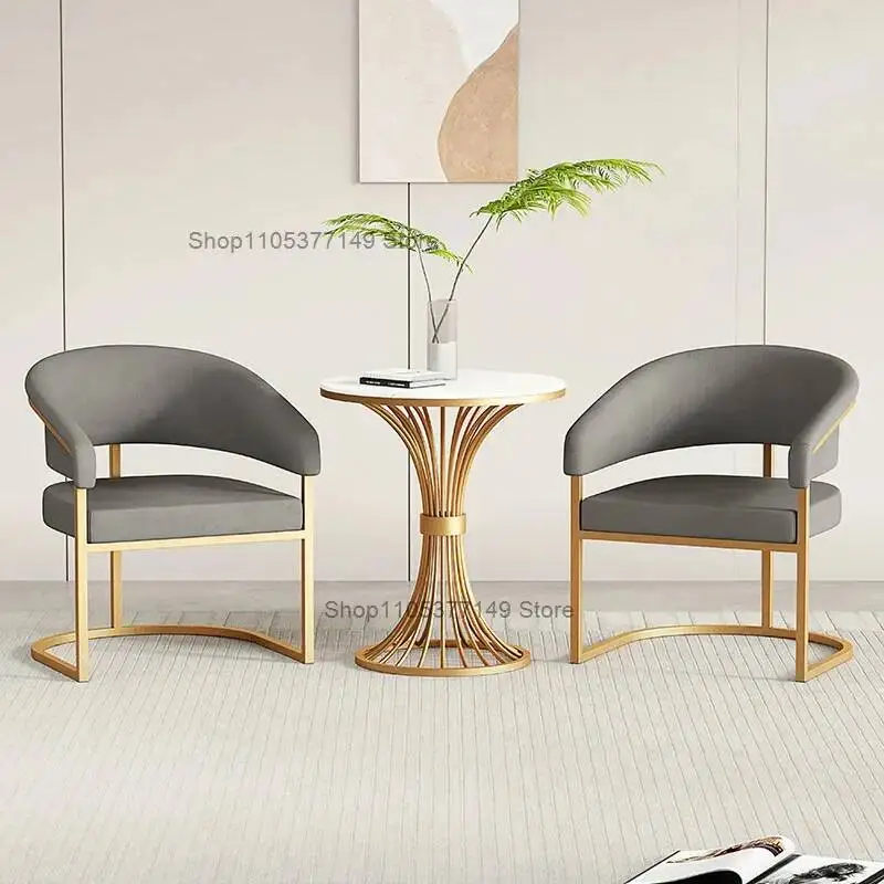 Ensemble table et chaises pour négociations professionnelles, espace de repos au bureau, salle de thé, réception, bureau des ventes, salon de beauté, fauteuil individuel