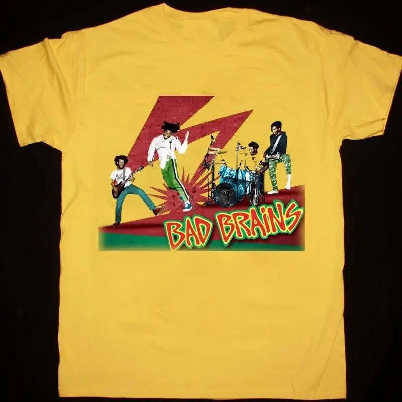 New Bad Brains Band Gift For Fan Yellow S-2345XL Unisex T-Shirt S4447