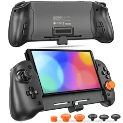 For N-Switch OLED Controller Upgrade Gamepad Handheld Grip Built-in 6-Axis Gyro Custom Controller for Switch & Switch OLED