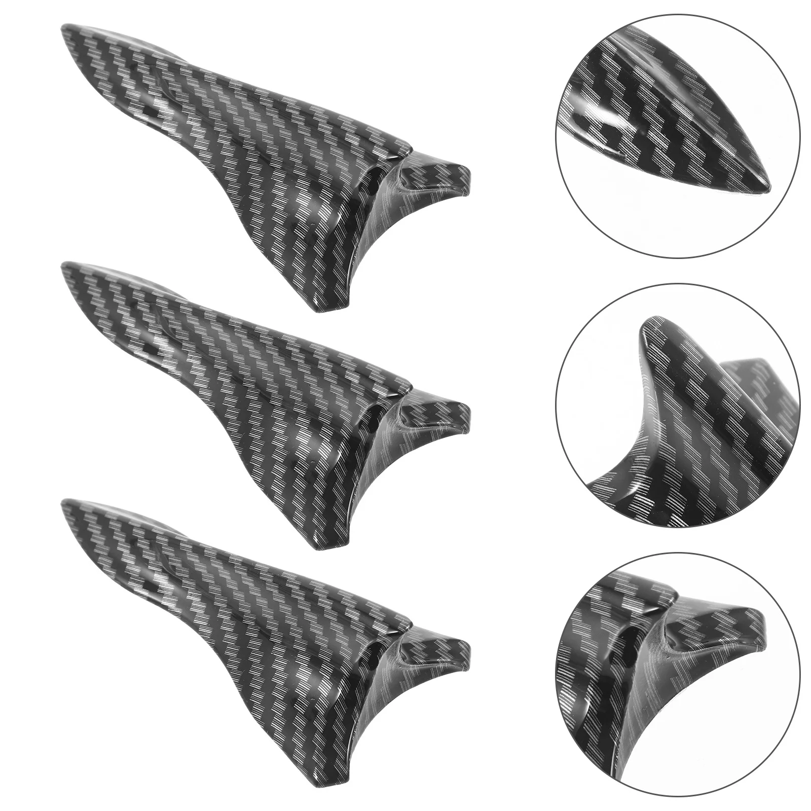 

5Pcs Car Tail Wing ABS Material Rear Spoiler Shark Fin Design Vehicle Roof Strip Rear Trim Auto Tail Wing Decor Universal