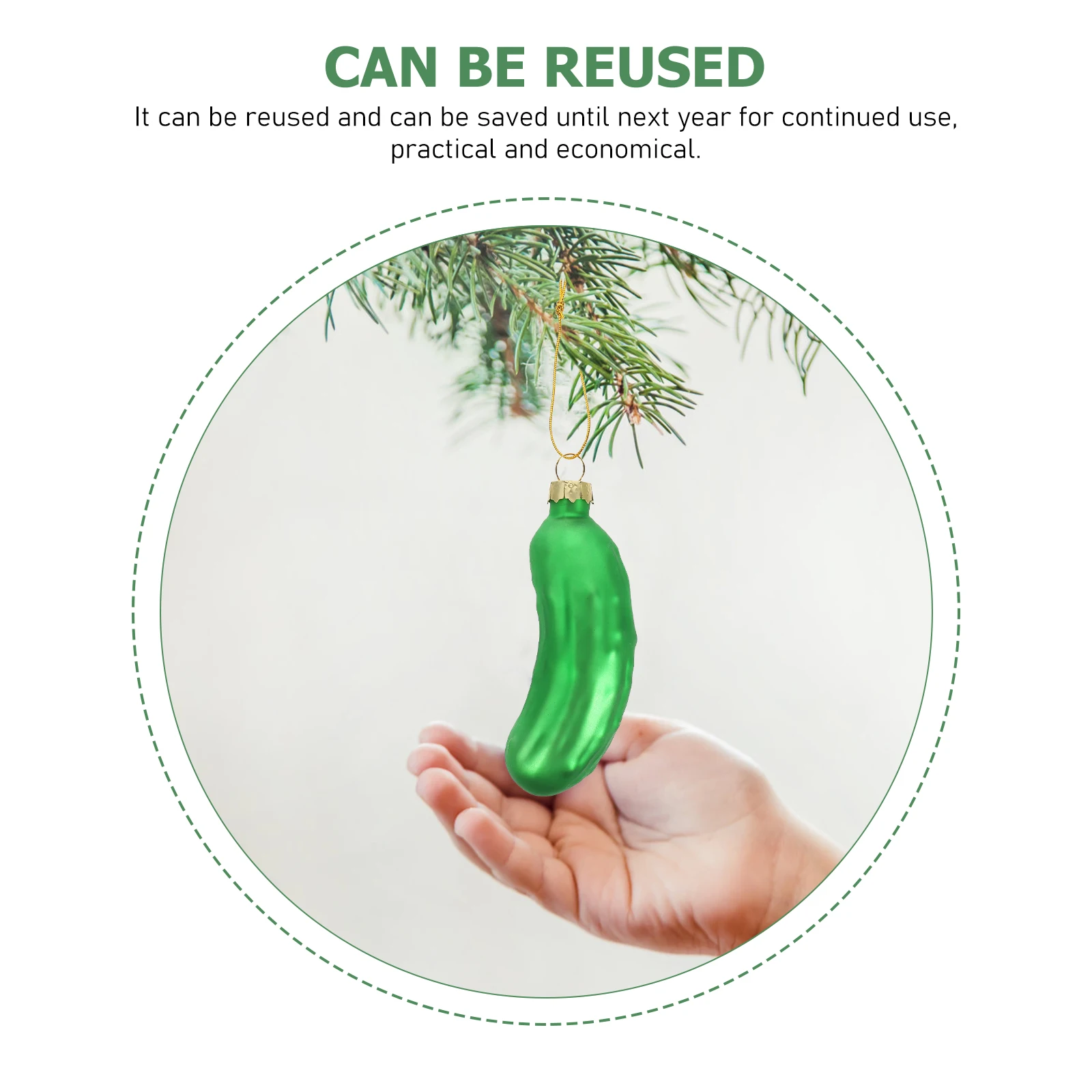 

Glass Cucumber Pendants Xmas Tree Ornament Hanging Christmas Decor Holiday Party Supplies Reusable Festive Decorations