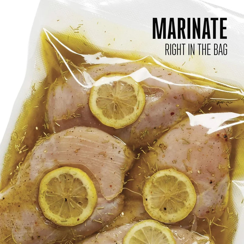 أكياس سد الفراغات، طبقتان بسمك 3 مم، NutriFresh، FoodSaver وغيرها من أنظمة الختم الحراري، إعداد الوجبات وفيديو الصوص، خالية من مادة BPA،