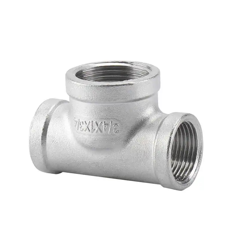 DN6/DN8/DN15/DN25 male+male+Female Threaded 3 Way Tee T Pipe Fitting 1/4