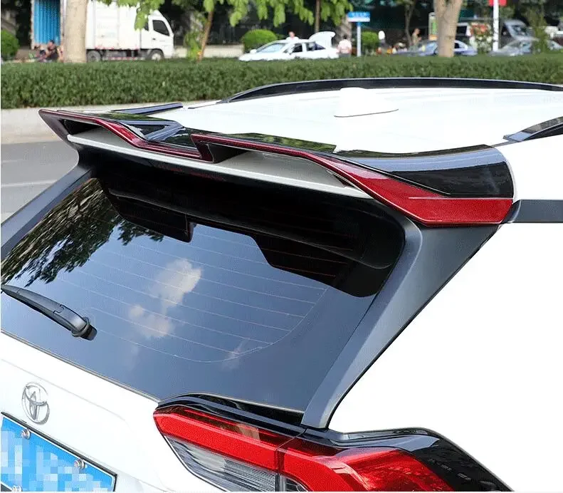 

ABS PAINT CARBON FIBER REAR WING TRUNK LIP TAIL SPOILER FOR TOYOTA RAV4 RAV 4 2019 2020 2021 2022