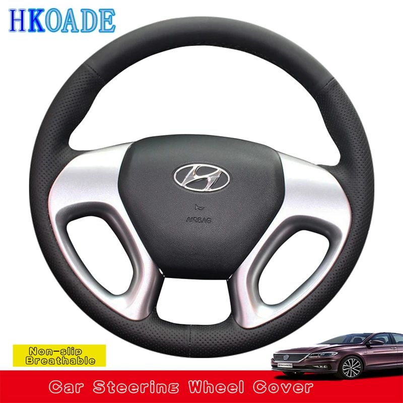 Customize DIY Microfiber Leather Car Steering Wheel Cover For For Hyundai ix35 Tucson 2 2011 2012 2013 2014 2015 Car Interior