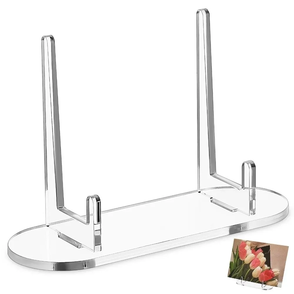 1 قطعة حامل أكريليك شفاف حامل عرض حامل أكريليك حامل عرض متعدد الوظائف لبطاقات اللوحة