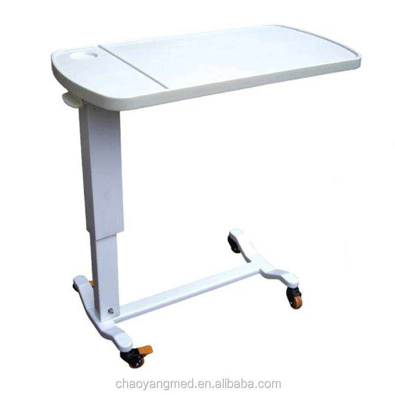 Dining Room Hospital Furniture Plastic Overbed Bedside Table Cardiac Table Rise and Fall Dining Table