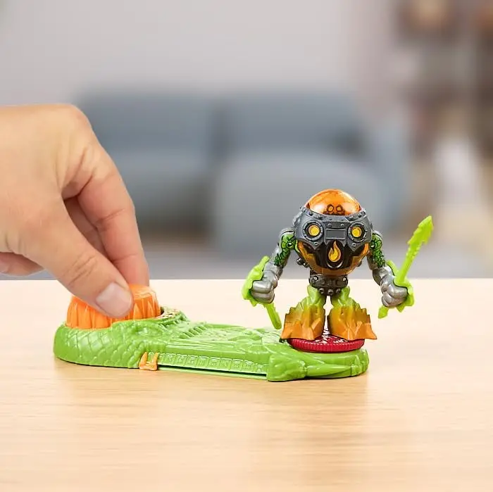 Legends of Akedo Boss Wrapsnap 3 Zoll große Kampfkrieger-Actionfigur Spielzeug 360° Angriffsdrehung Doppelte Verteidigungsrüstung Geschenke – Detail 4
