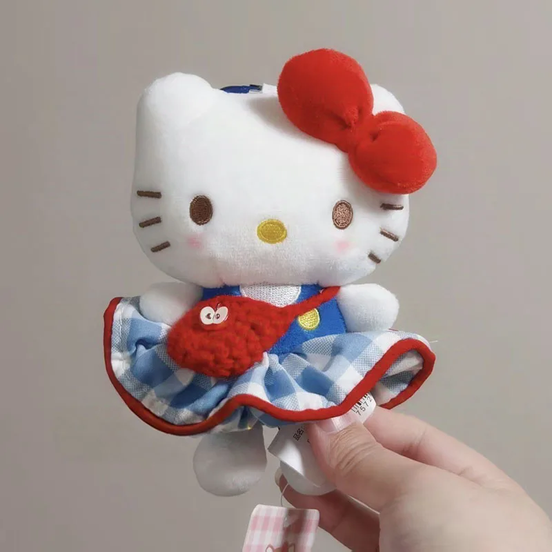 

Милый плюшевый брелок Hello Kitty, модный кулон для рюкзака, аниме-кукла, креативная мультяшная мягкая игрушка, идеальный подарок для девочек-фанаток