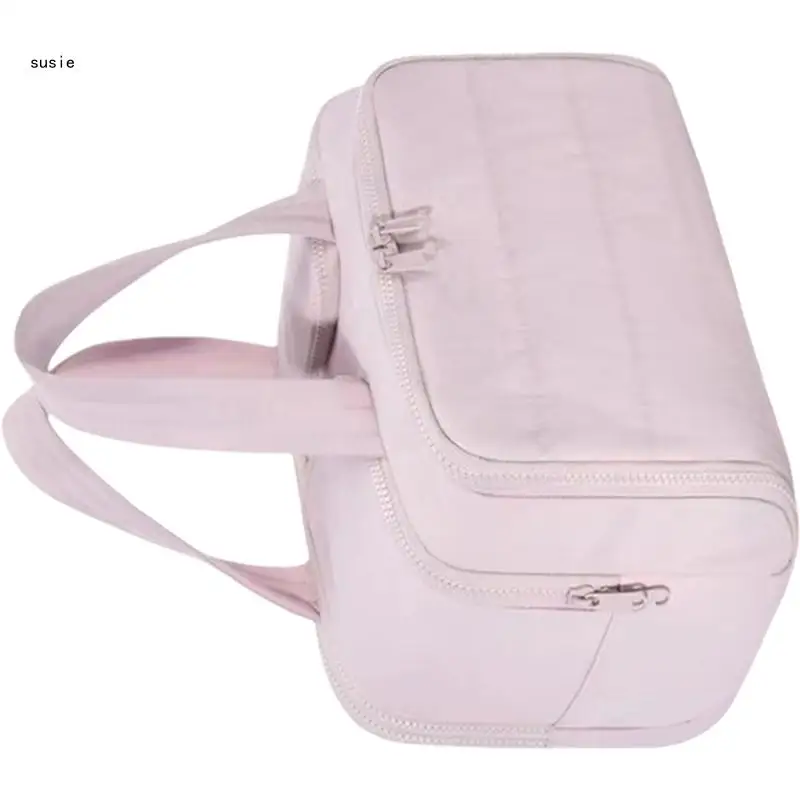 X7YA Elegant Toiletry Travel Case With Convenient Top Handle Wide Opening Wash Bag Perfect For Organizing Beauty Products