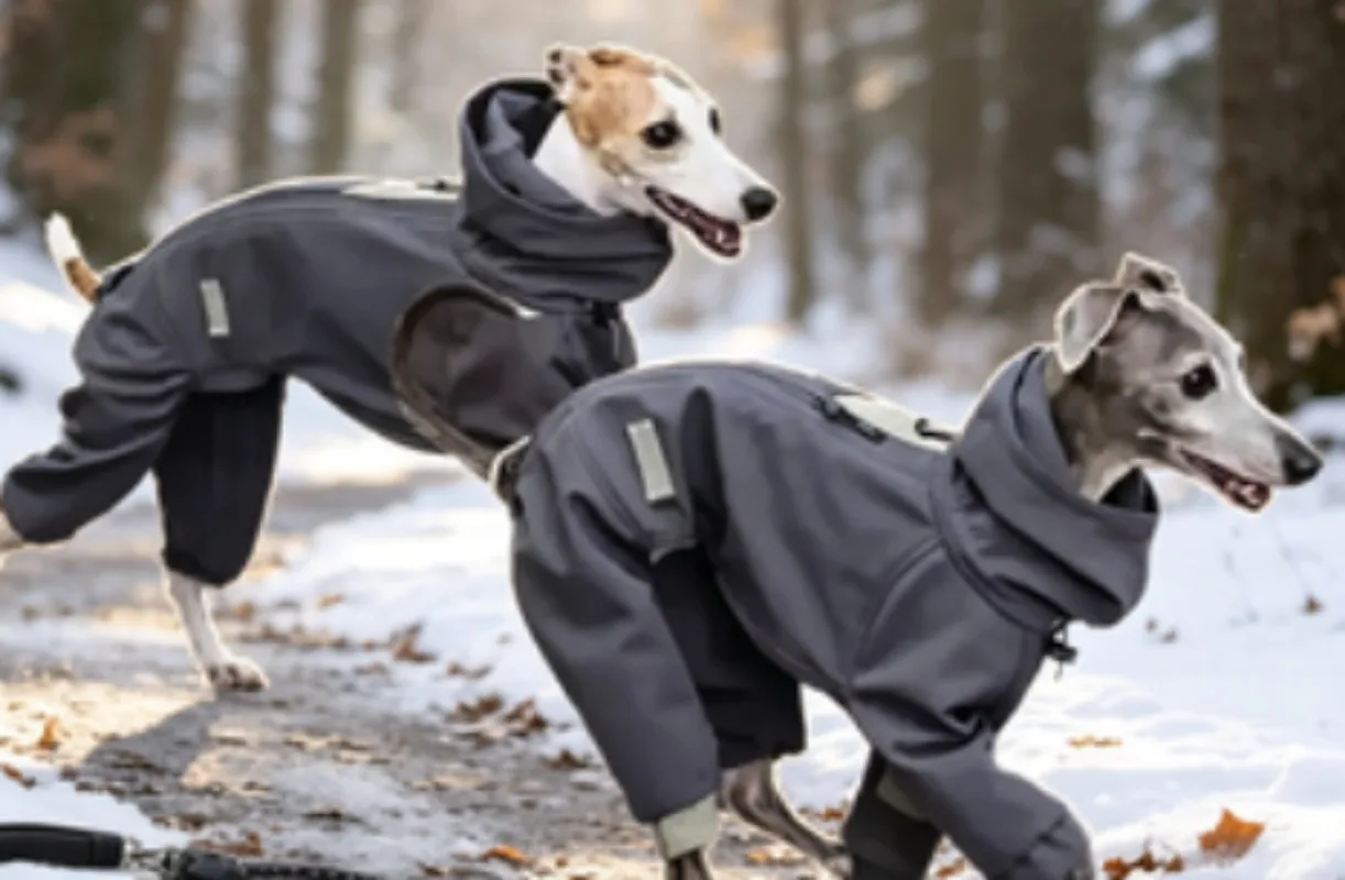 Medium Sized Dog High Collar Cotton Coat, Pet Dog Autumn and Winter Clothes, Warm and Windproof