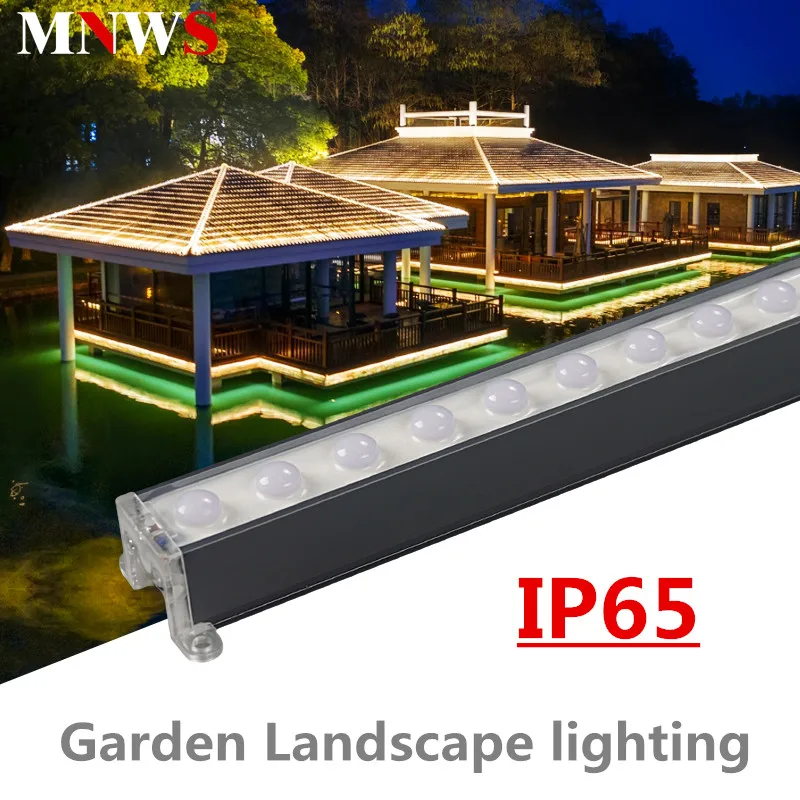 MNWS New LED COB Outdoor Waterproof Line LED Tube Bar for Hotel Lighting Engineering Line Contour Lamp 1M  DC24V