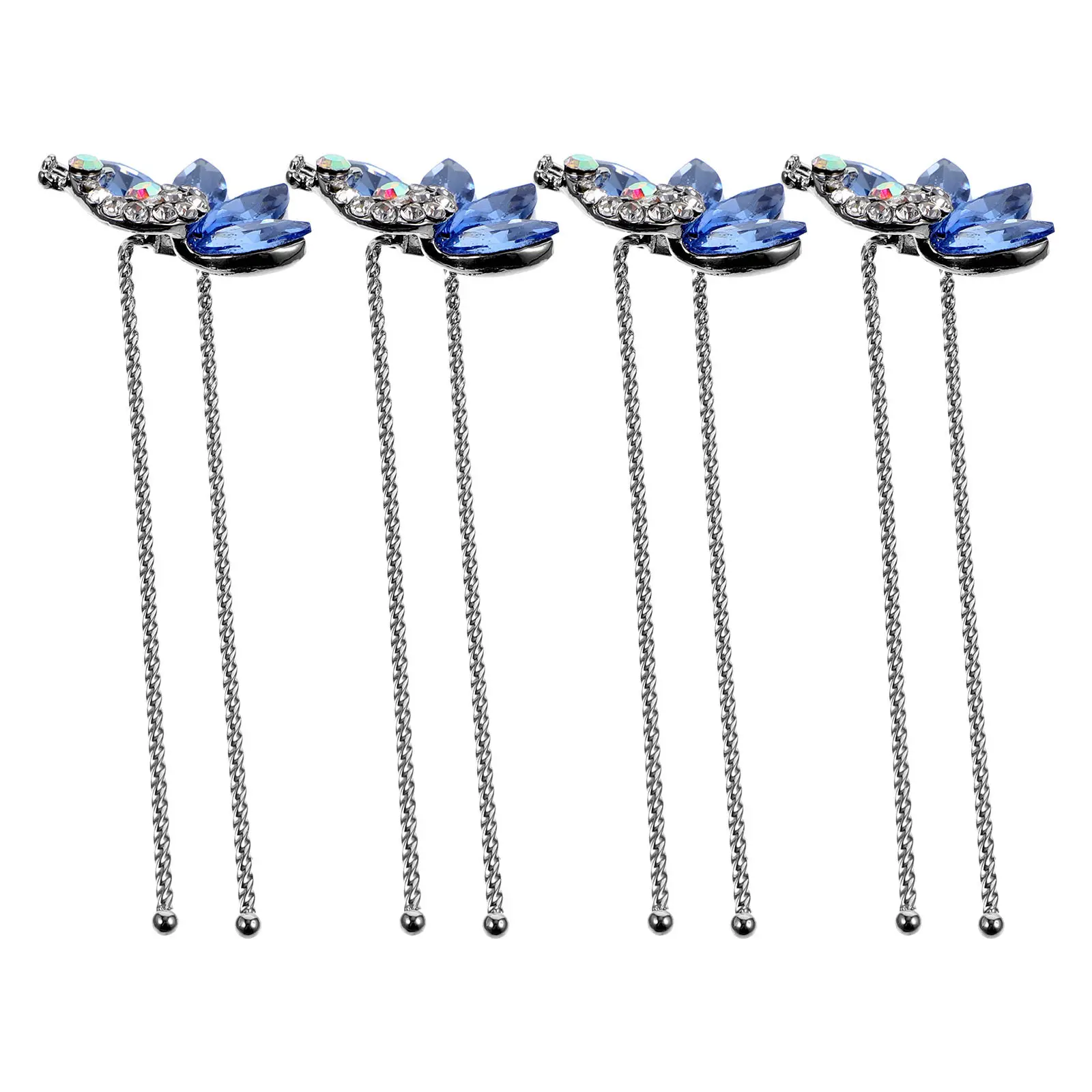 

4Pcs Rhinestone Hairpins U Shape Bridal Hair Pin Wedding Bride Hair Accessories Elegant Crystal Pins for Women Girls
