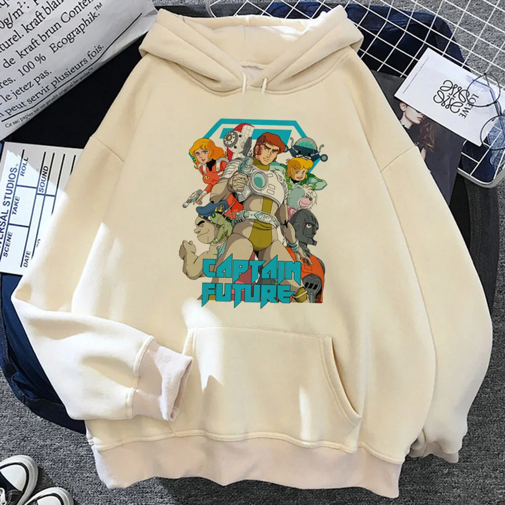 

Captain Future hoodies women Kawaii anime anime long sleeve top hoddies female Kawaii sweater