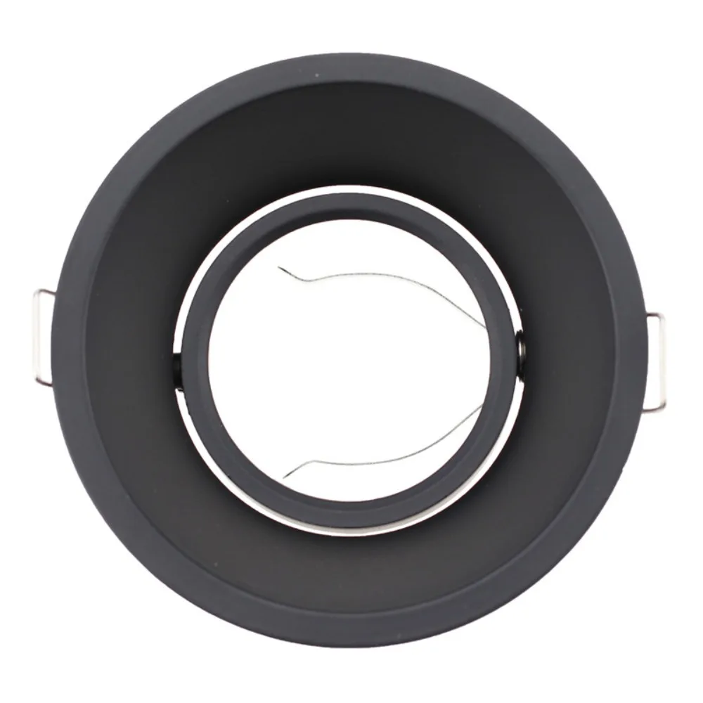 JOYINLED Schwarz-weißer LED-Downlight-Deckenlampenrahmen, runde Halterungen, verstellbar für MR16 GU10 Glühbirnenstrahler, 1/5 Stück