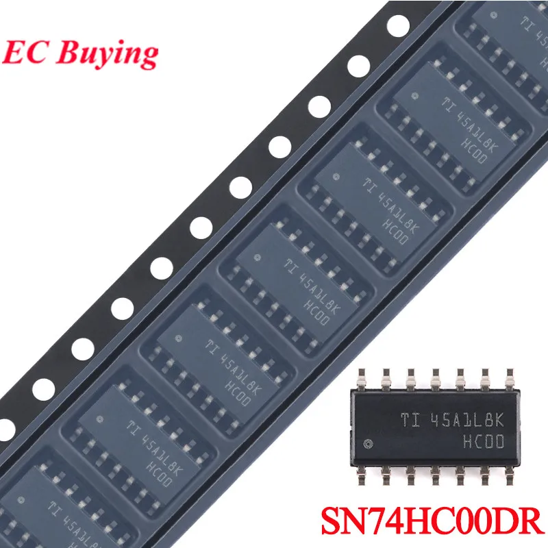 20Pcs/5pcs 74HC00D 74HC00 SN74HC00DR SN74HC00 HC00 SOIC-14 Quadruple 2-input Positive and Negative Gate SMD Logic Chip IC