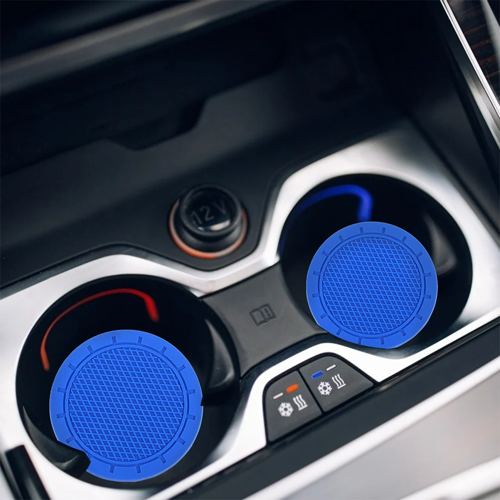 

4 pcs Car Cup Coasters Pvc Waterproof Non-Slip Vehicle Cup Holder Anti-Skid Mat For Home Use