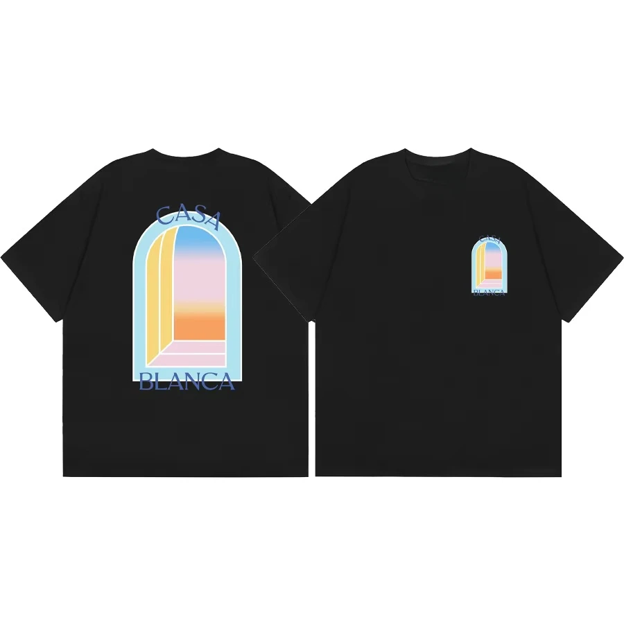 Camiseta de Lujo Ligero con Diseño Gráfico Retro Y2K de Arch Art, 100% Algodón, para Hombre y Mujer, Estilo Urbano de Verano
