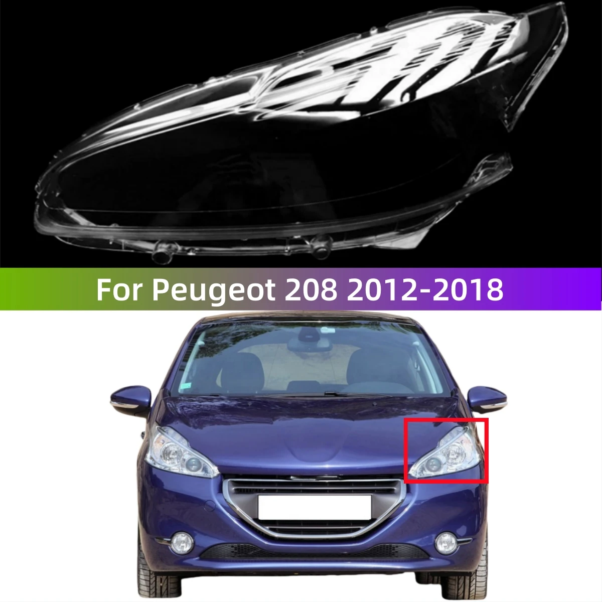 

Для Peugeot 208 2012 2013 2014 2015 2016 2017 2018 резиновая крышка для автомобильной фары запасная оригинальная линза