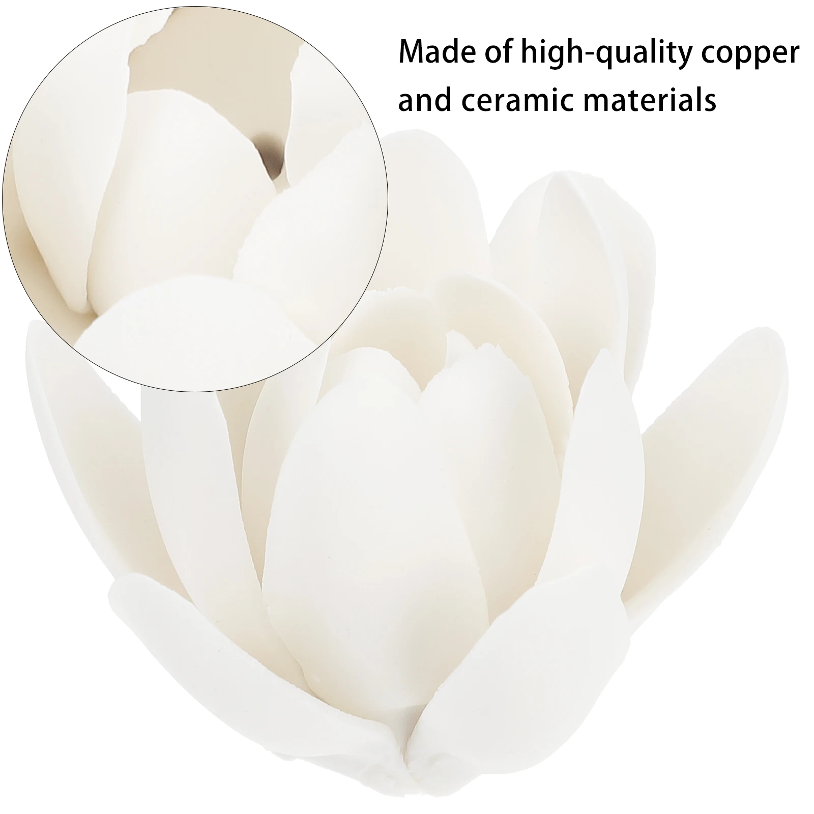 

Lotus Incense Burner White Ceramic Pottery Aromatherapy Decorative Stick Holder Stress Relief Meditation Craft Yoga