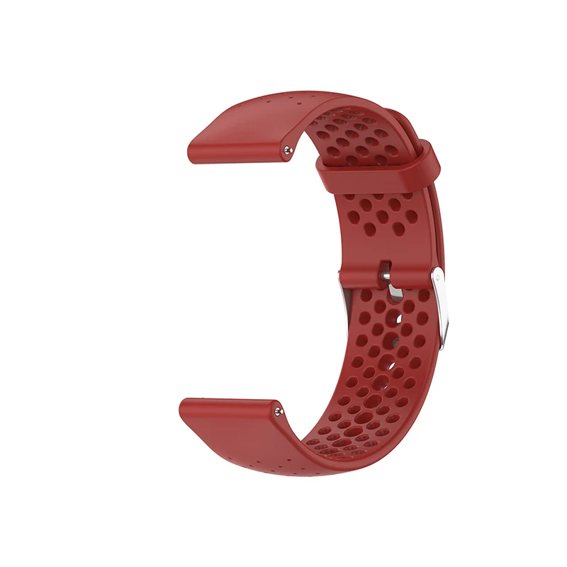 

Breathable Smart Watch Strap Replacement Silicone Wrist Band for Garmin Forerunner 158/55 - Wine Red