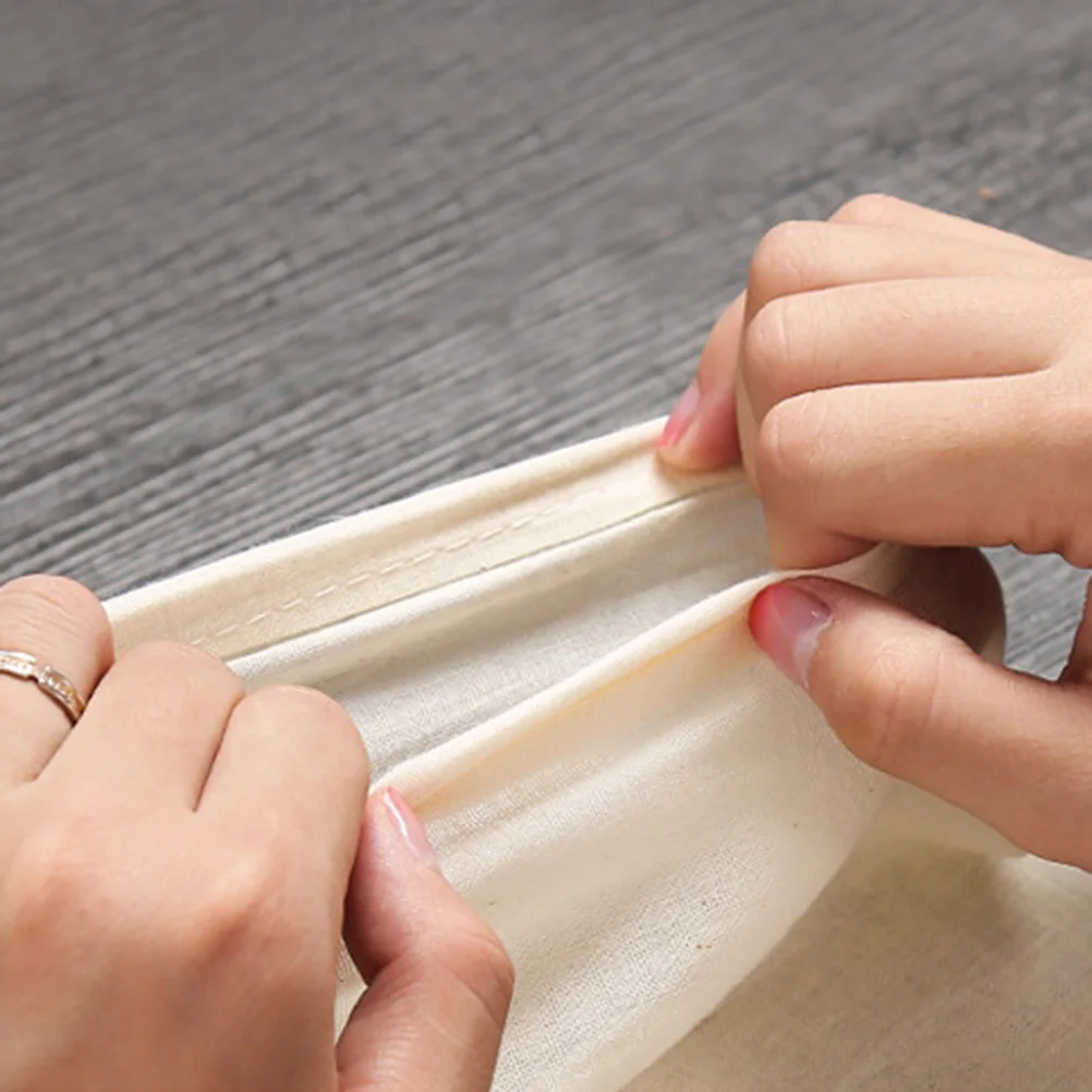 

20pcs Herbal Tea Strainer Bag Natural Cotton Reusable Filter For Coffee Spice Milk Drawstring Mesh Infuser Soup