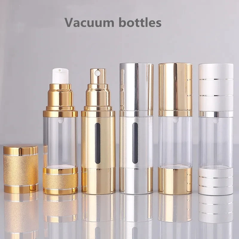 

30pcs 15/20/30/50ml Empty Vacuum Bottle Plastic Airless Cosmetic Container Travel Mini Bottles Spray/Lotion Pump Bottle Portable