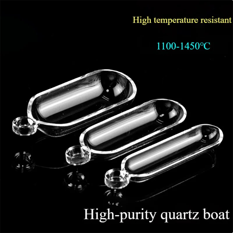 Quartz cleaning boat with high temperature resistance and high purity tube furnace crucible sulfur measuring instrument semicirc