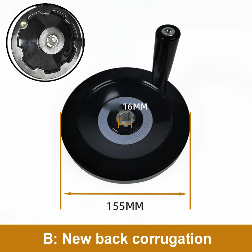 Folding Hand Wheel With Detachable Handle For Milling Machines 155mm Diameter Reliable For Various Mechanical Equipment
