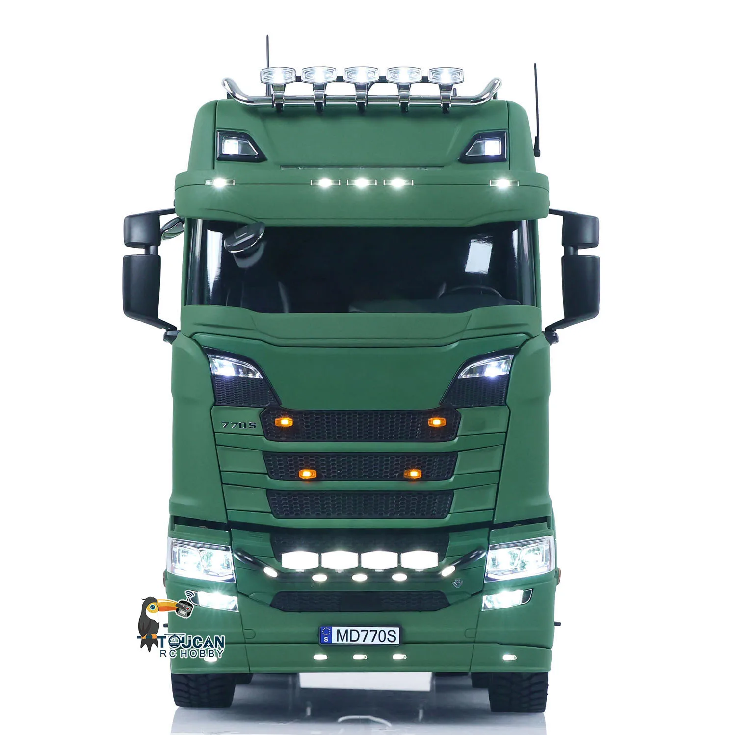 

8x8 1/14 Металлическое шасси RC Трактор Грузовик 770S Радиоуправление Грузовик Модель автомобиля Дифференциальные замки Огни Звуки ST8 Радио Игрушка в подарок