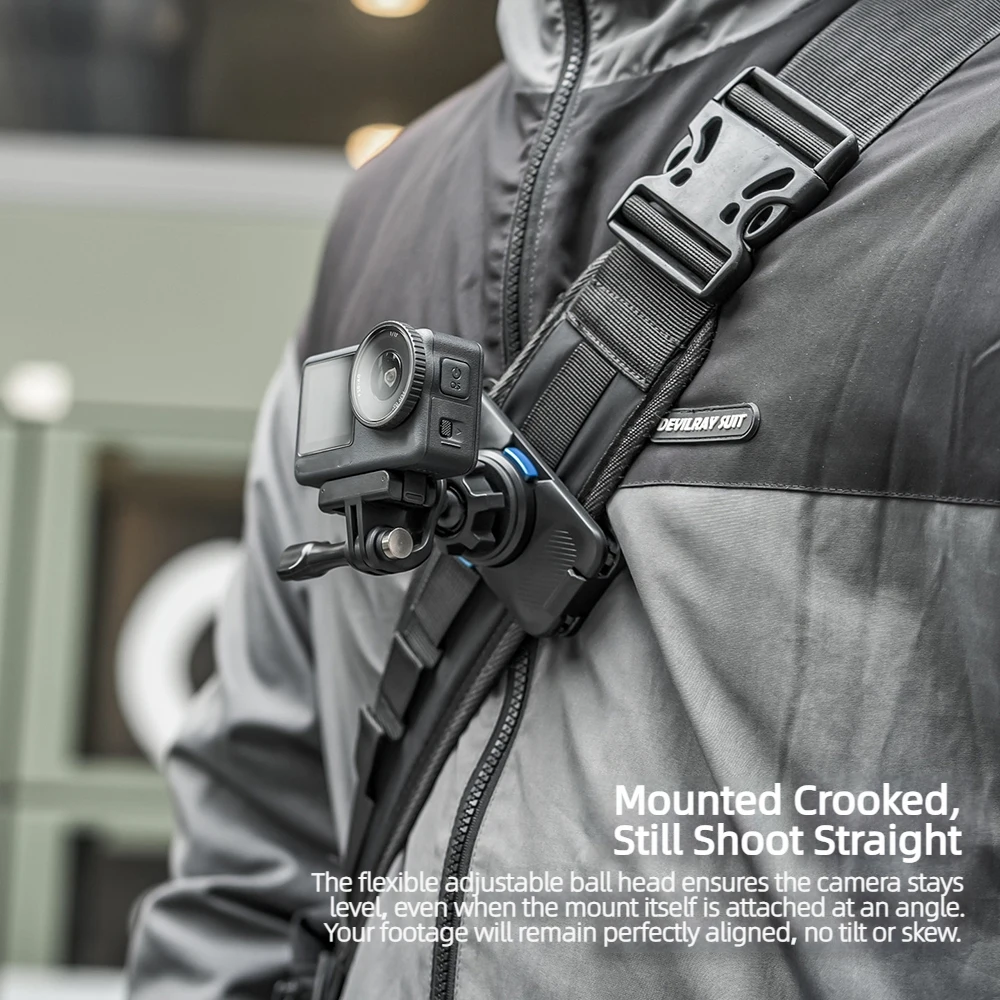 POV Camera Backpack Clip Mount Bracket for GoPro 13 12 11 DJI Action 6 5 Pro 4 3 Pocket 4 3 Insta360 Vlogging Sports Accessories view 4