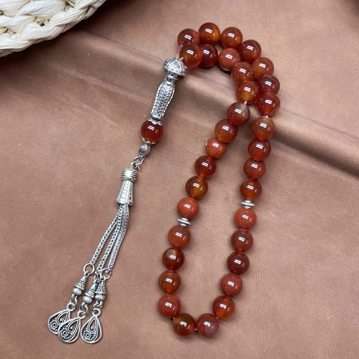 

Исламский 33 бусины, стеклянный тасбих, арабская молитва, браслет Мисбаха Себаха, ручная цепочка, мусульманские четки, ювелирные изделия для мужчин и женщин, подарок