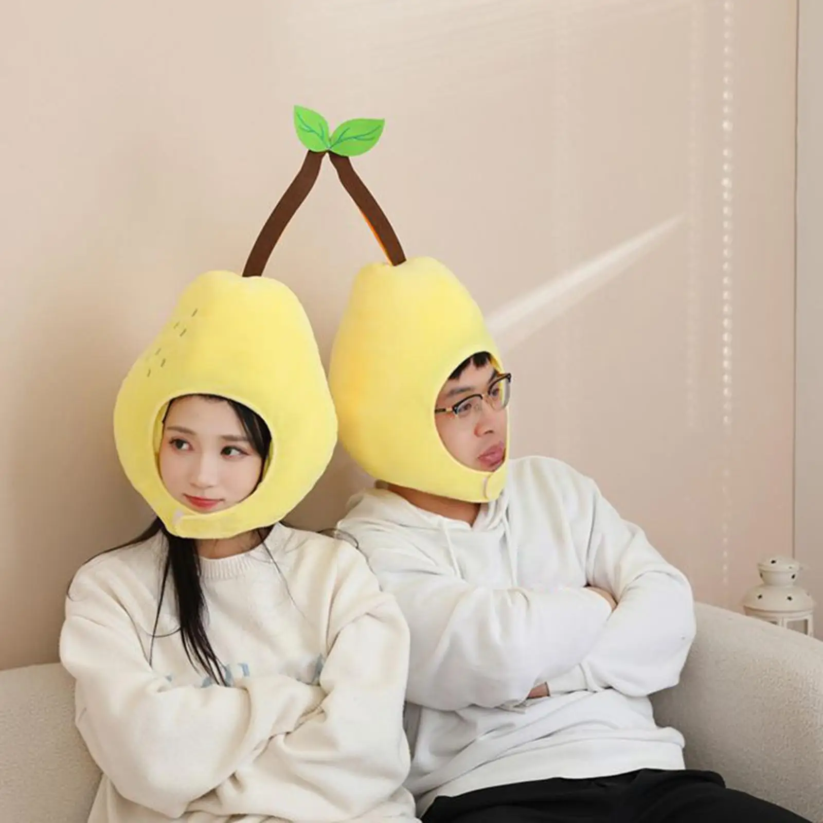 

Couple Plush Headgear Novelty Stuffed Cap for Holiday Role Playing Party Favors