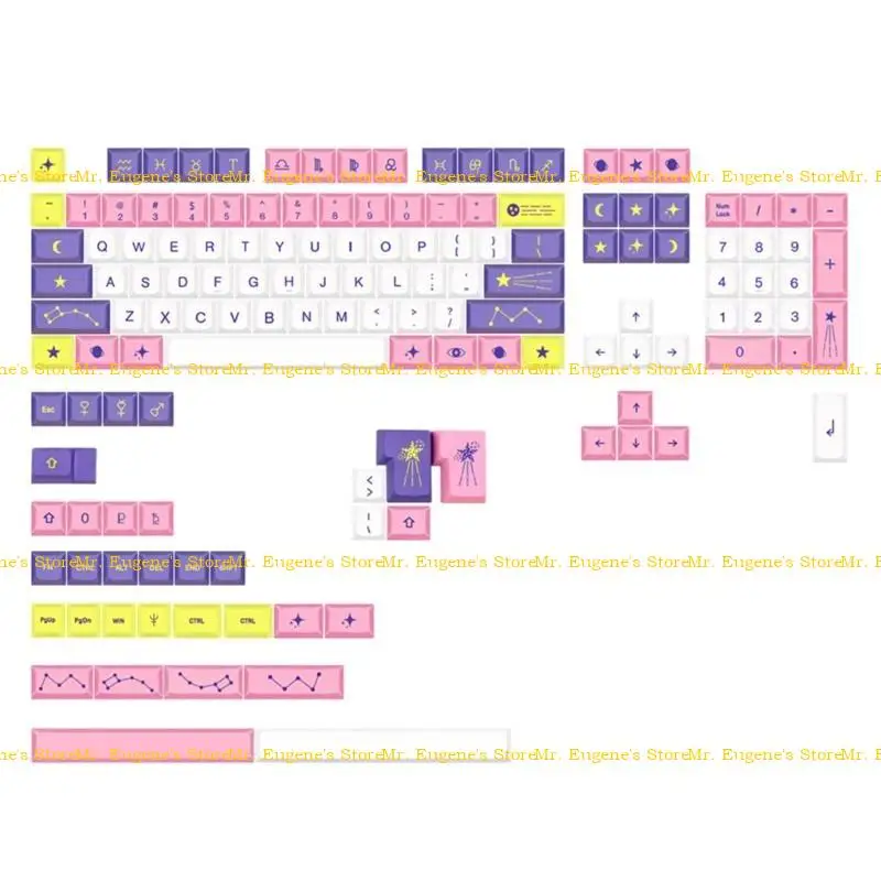 

D08B 143Keys / Set XDA Profile Anime Keycaps PBT Dye Sublimation Keycaps for Cherry MX Switch 7U Spacebar