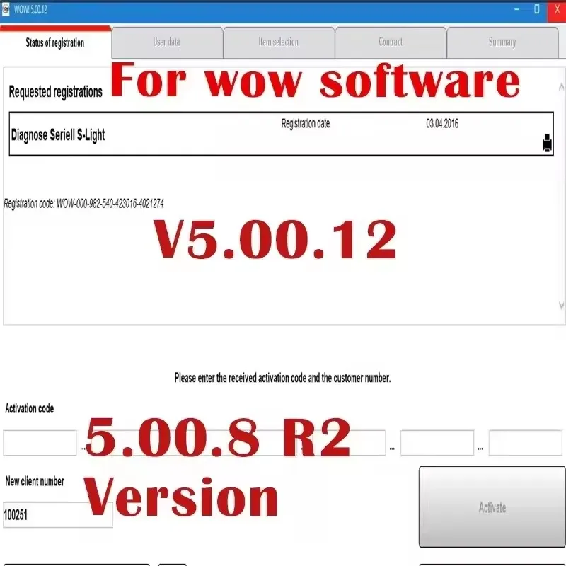 

2024 Hot W-ur-th WOW V5.00.12 WOW 5.00.8 R2 Software Multi-languages with Keygen For Tcs Multi-diag Cars Diagnostic Tool