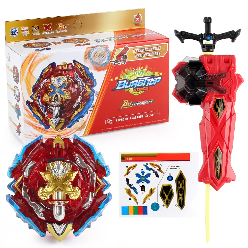 Burst Top Set DB B-200 XIPHOID XCALIBUR.Xn.Sw\'-1 Spinning Gyro Toy For Children B200