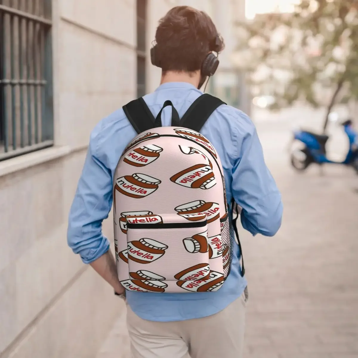 Chocolate Cream Nutella Student Backpack School Bag Hiking Travel Daypack for Boys Girls Bookbag Shoulder Bags