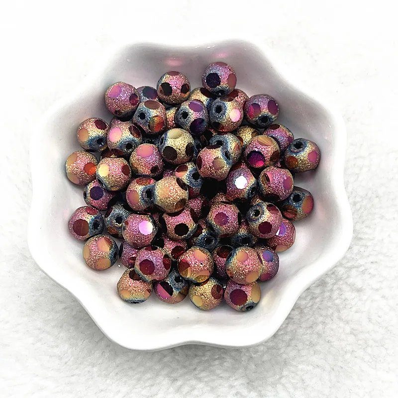 New 20pcs 8mm Matte Faceted Crystal Beads High Quality Glass Loose Beads for Jewelry Making Diy Bracelet Accessories