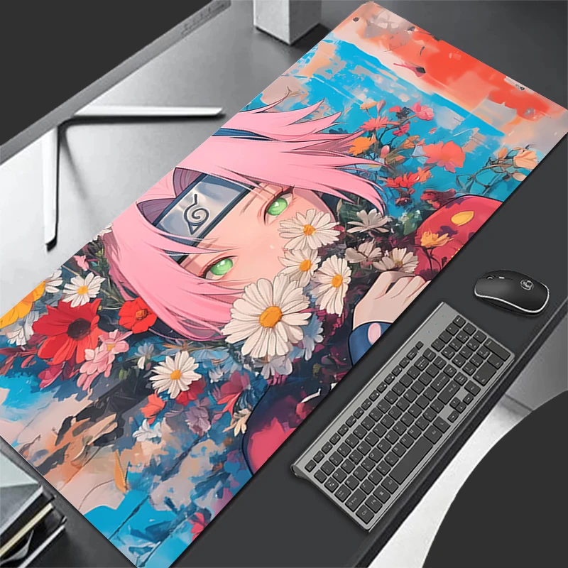 

Mouse Pad naruto Sakura Haruno Anime Carpe Large PC Gamer Computer XXL Mousepad Varmilo Keyboard Gaming Accessories Desk Mat