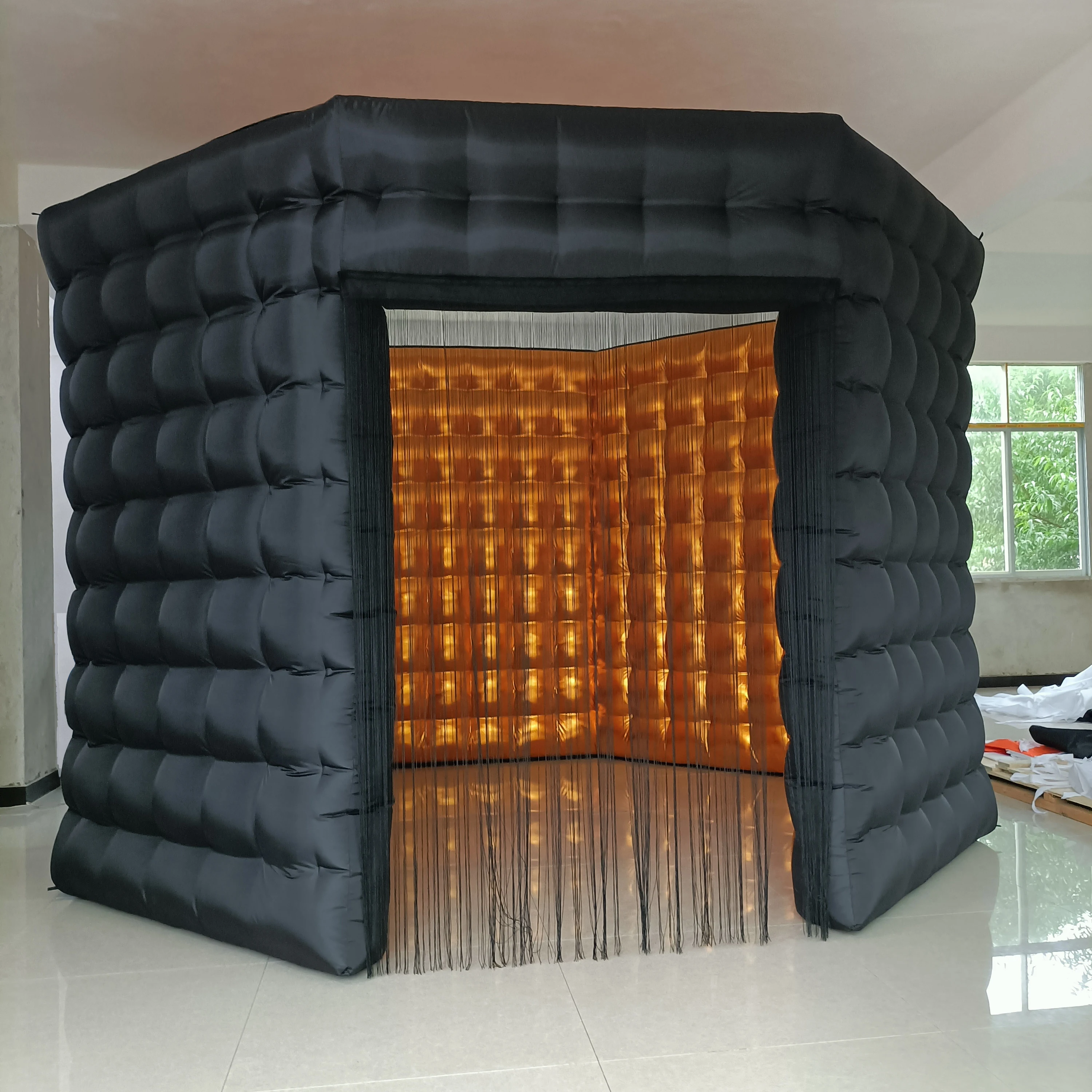 Gold color Automatic 360 Degree Spinning Video Booth Platform Custom Enclosure Backdrop 3d Portable Inflatable 360 photo booth