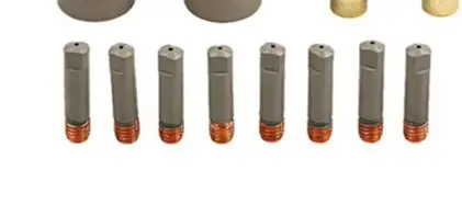 

12pcs 15AK Coating Protection Nozzle 0.6mm Conductive Nozzle For 15AK Coating Protection Nozzle Set Non-Stick Welding Slag