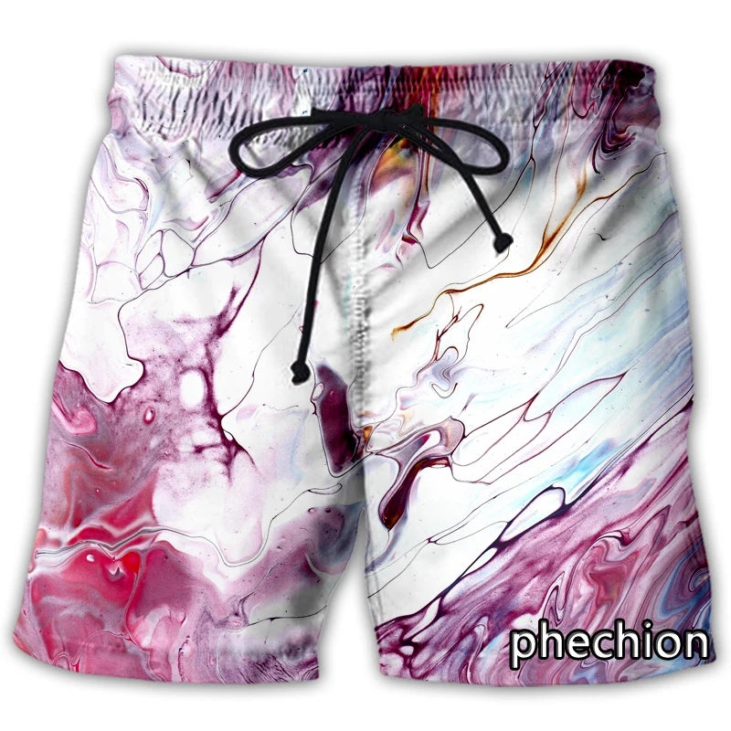 phechion New Fashion Men/Women Splash ink 3D Print Casual Shorts Novelty Streetwear Men Loose Sporting Shorts L20