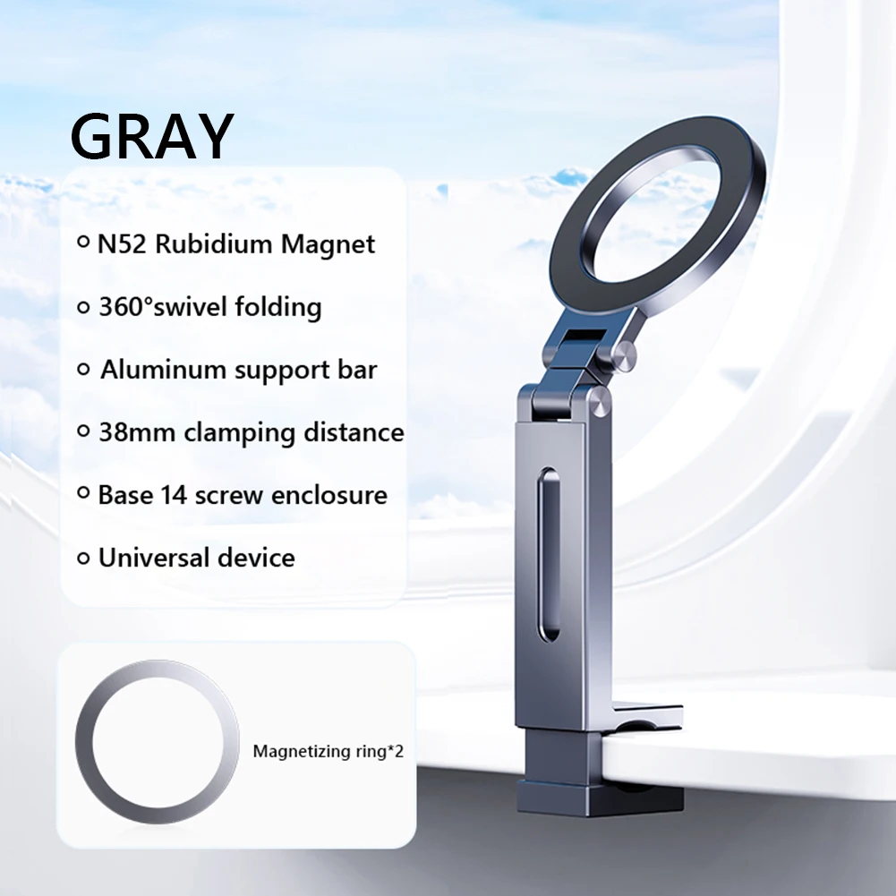 Universal Magnetic Phone Holder Travel Essentials Flexible Rotation Hands-Free Airplane Phone Mount for IPhone15 Pro Max Series