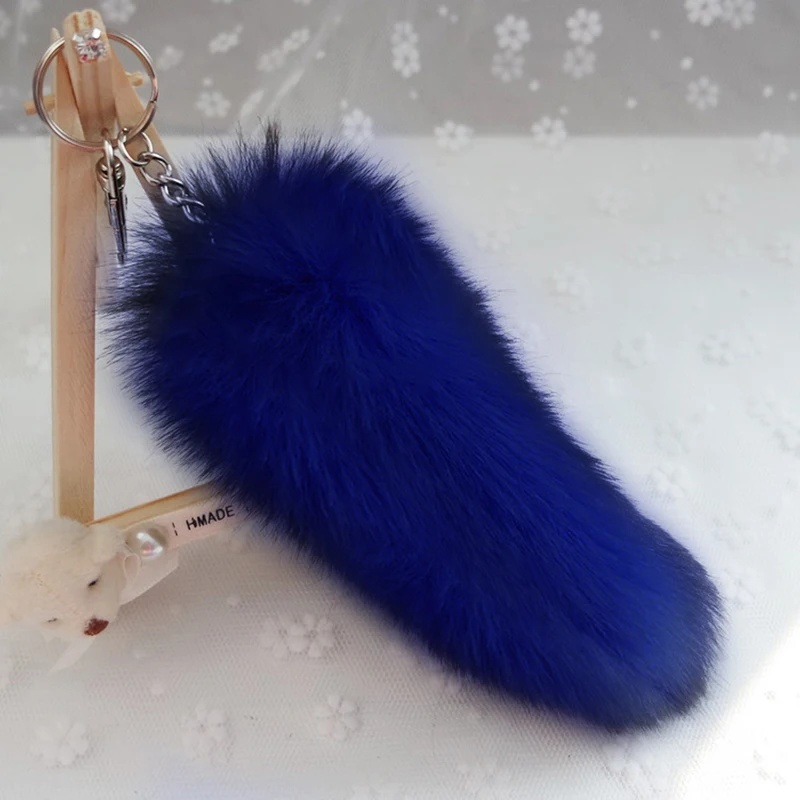 Mode Faux Fuchs Schwanz Anhänger Auto Schlüssel bund niedlichen Plüsch Pelz Quaste Pom Pom Charm Tasche Schlüssel ring Halter Schmuck Geschenke Zubehör