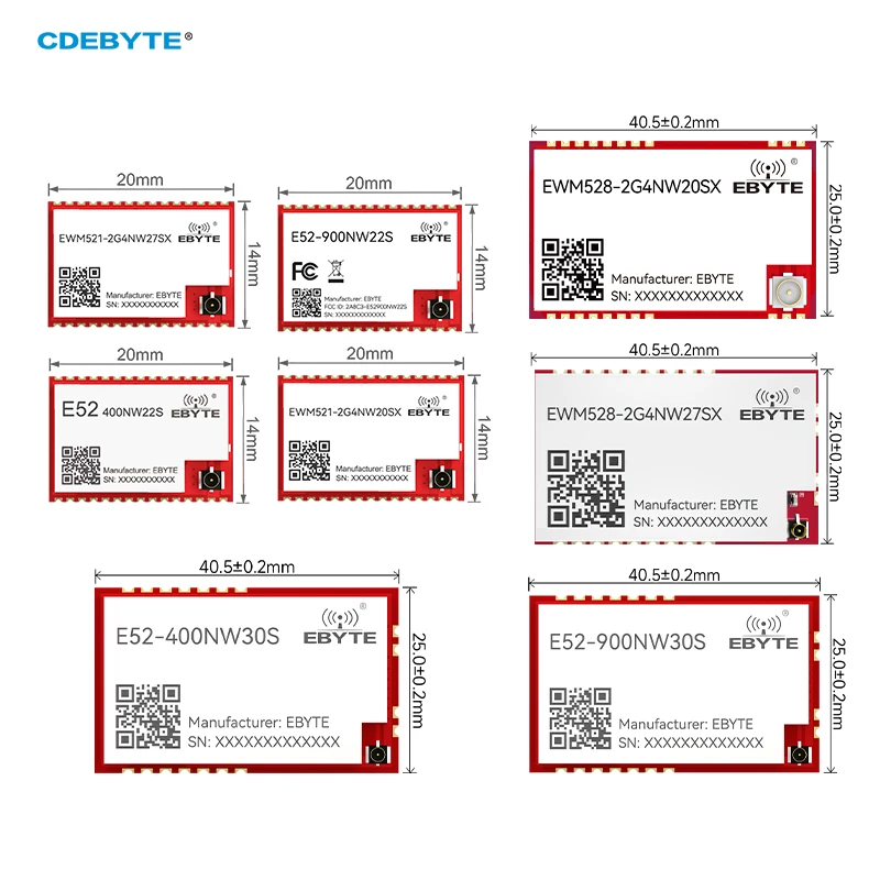 Lora/FSK Mesh Network Module 410-509 850-929M 22-30dbm CDEBYTE E52 Long Distance Automatic Routing Antenna Stamp Holes/I p ex