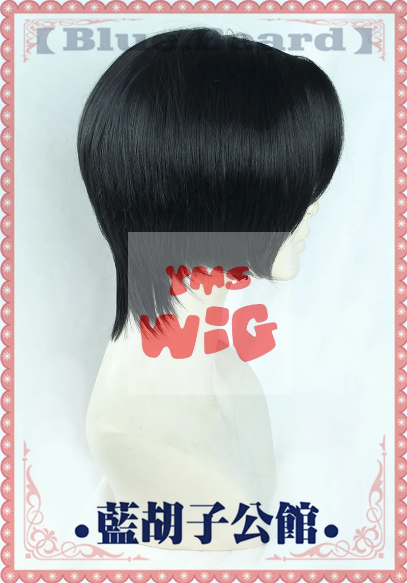 Anime Alien Stage Ivan Cosplay Wig Short Black Heat Resistant Synthetic Hair Halloween Party Anime Wigs