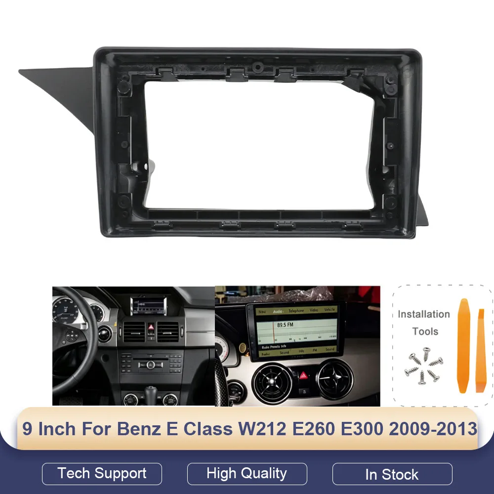 9 Inch Android Radio Kit for Mercedes E Class W212 E260 E300  2009-2013 Fascia Panel Frame Harness